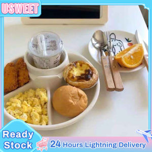 Plate Divider Plate Multi-Purpose Lightweight Students Lunch Tray Plate Tableware Portable Partition Plate Canteen Supplies