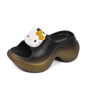 Free Shipping KT Cat Cartoon Thick-Soled Slippers For Women Summer New Style Cute And Girly Thick-Soled Soft-Soled Sandals