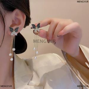 [COD] MENGYUR 1Pair Korean Style Long Imitation Tassel Dangle Earrings For Women Trendy Full Fringe Drop Earring Vintage Jewelry