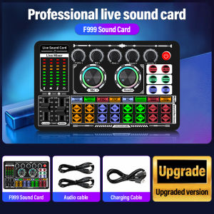 MKC KIMISO-F999 SOUNDCARD F999 PRO PERALATAN LANGSUNG SET PENUH JANGKAR DENGAN BARANG MIKROFON NIRKABEL GANDUM KAPASITOR DOUYIN FAST HAND MOBILE COMPUTER UNIVERSAL MICROPHONE
