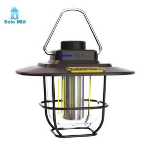 Đèn lồng LED cắm trại cổ điển lồng treo thức ăn cho chim cảnh cầm tay đèn lồng mờ dần không thấm nước IPX4 có thể sạc lại cho ngoài trời cho Cắm Trại Đi Bộ cho nhà