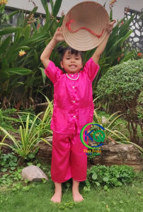 7kg đến 30kg - BÀ BA Ngố CHO BÉ Vui Chơi - VẢI PHI BÓNG - Màu Hồng