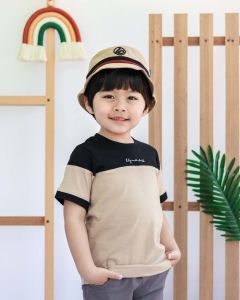 Lily And Clark Baju Anak Laki-Laki Gaya Keren Warna Coklat Mocca KLC22