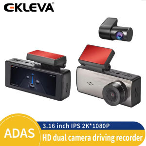 EKLEVA 4K HD Dual Lens Dash Cam Car DashCam 3.16 IPS Screen 2K 1080P Camera Recording WiFi Parking Monitoring ADAS Loop Recording