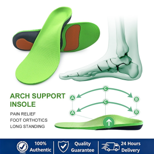 Orthopedic arch support flat foot running insoles soft sole shock absorbing sports insoles