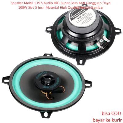 Speaker Mobil 1 PCS Audio HiFi Super Bass Anti Gangguan Daya 100W Size 5 Inch Material High Quality Sesuai Gambar