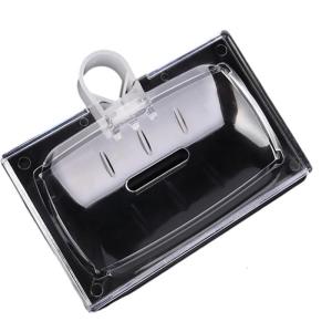 Modern Clear Soap Tray With Effluent Cavities Not Slide Base Impermeable Bathroom Addition Low Maintenance Plastic Substance Permanent