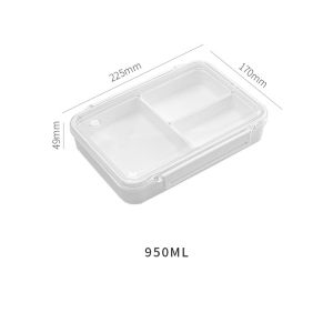 Locaupin Salad Food Container Box with Removable Tray for Lunch Snacks School & Travel - Food Prep Storage Containers
