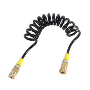 Double Female Quick Connection Spring Tube Pneumatics Air Filling Pump Remote Hose Long Spirals Tube Detachable Structure
