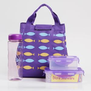 CPM Yoshi Fish Version Lunch Bag Set Of 4 Pcs / Tas Bekal Yoshi Motif Ikan Set 4 pcs