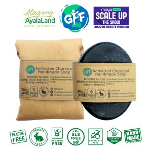 GFF Activated Charcoal Handmade Soap [ Plastic-Free | Sulfate-Free | Paraben-Free | 100% eco-friendly | Gift-Ready ]