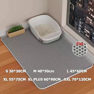 Aquamarine EVA Cat Litter Filter Mat Non-Slip Washable Animal Tray for Kittens All-Size Pet
