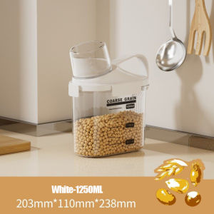 Pelise Cereal Containers Storage Food Storage Container Airtight Large Dry Food Storage Containers with Pouring Spout Measuring Cup for Snacks Grain Rice Pet Food BPA Free Dispenser Plastic Bin