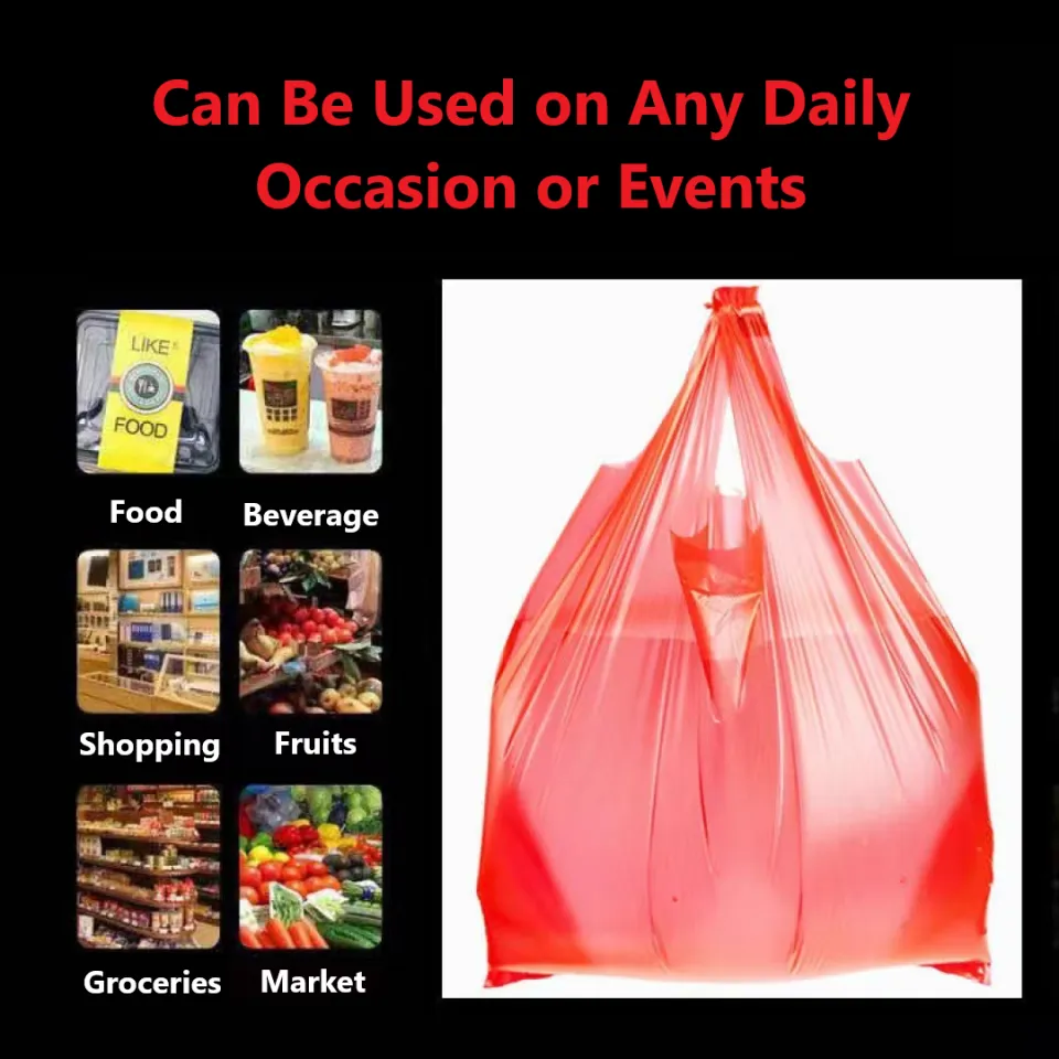 🇸🇬 50pcs Disposable Handheld Plastic Bag Thick Foldable