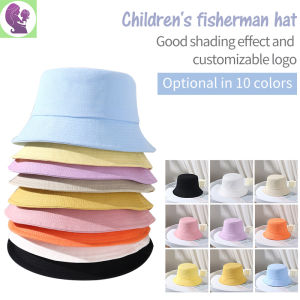 Childrens Fisherman Hat Kids Girls Autumn Baby Hat Boys Solid Color Visor Sun Hat Customizable Logo Cap Korea