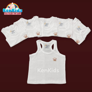 COMBO 5 Áo ba lỗ trắng chất mát cho bé trai/ gái (7-28kg)