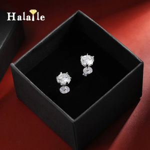 Halaile 6 Claw Stud Earrings Moissanite 100% S925 Sterling Silver Trendy Fine Jewelry for Women Dainty Sparkly Romantic Earrings2026