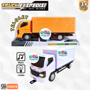 MM Mainan Truck Ekspedisi Telolet Musik Lampu DM05