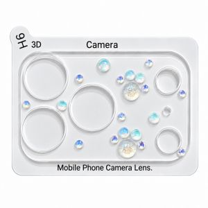 JACAUY Diamond 3D Heart Glass Camera Protector Full Cover Clear HD Lens Film Luxuruy Shockproof Camera Lens Cover for iPhone 18 Pro Max 18 Pro
