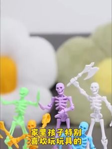 Articulated Skeleton Figure Posable 3D Skull Model Educational Building Blocks Prank Toy