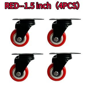 4Pcs Heavy Duty Caster Wheels Furniture Mute Soft Rubber Swivel Casters Office Chair Roller For Platform Trolley Chair