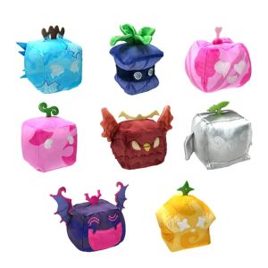 11-15cm Blox Fruits Anime Game Plush Toy Fruit Leopard Pattern Box Plushies Toy Soft Stuffed Fruits Dolls Birthday Gift For Kids