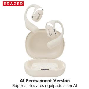 ERAZER AI หูฟังแบบเปิดหูTrue Wireless แปลภาษารองรับประมาณ150ภาษาหูฟังควบคุมด้วยระบบสัมผัสครอบหูหูฟังเอียร์บัดเสียงและวิดีโออิเล็กทรอนิกส์ชุดหูฟังไร้สาย