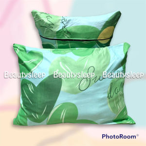 Beautysleep Sarung Bantal Guling Resleting Motif Bunga Bahan Lembut Adem Sprei
