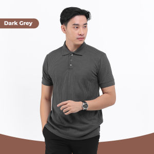BROGUY Kaos Polo Shirt Pria Waffle