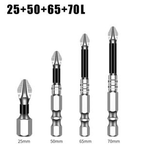 6PCS Electric Drill Bit Non-Slip Magnetic Cross Head Screwdriver High Hardness Car Hand Tools Screwdriver Kit