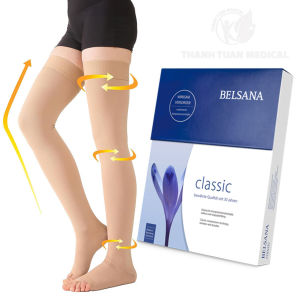 Vớ đùi chống giãn tính mạch Belsana Classic AG độ I - Nhập khẩu từ Đức có nhiều size S M L XL