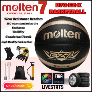 l BGEZ-K Molten Original Basketball Standard Size 7 Official Game NBA Indoor Outdoor