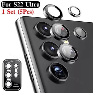 Samsung Galaxy S25 Ultra S24 Ultra S23 Ultra S22 Ultra Tempered Glass Camera Film For Samsung Galaxy S25 S24+ S23 A55 A54 A35 A34 A25 A15 A14 Camera Lens Screen Protector Metal Ring Cover