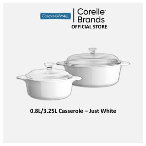 CORNINGWARE 0.8L/3.25L Casserole – Just White