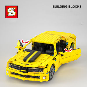 Đồ Chơi Lắp Ráp Kiểu Lego Điều Khiển Từ Xa Siêu Xe Chevrolet Camaro YellowBlack Model SY8617 Với 1099 Mảnh Ghép
