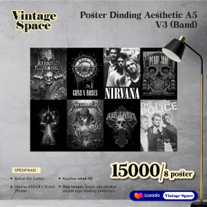 Poster Dinding A5 Band V3 / Poster Aesthetic A5 / Poster Rock