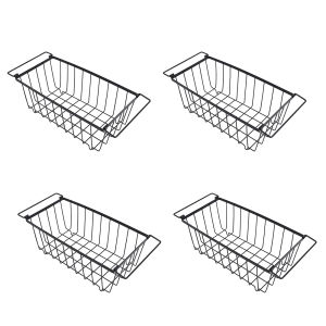 4pcs Stackable Wire Baskets Muti-Purpose Storage Metal Baskets Vegetable Fruit Basket for Pantry Organizers and Storage