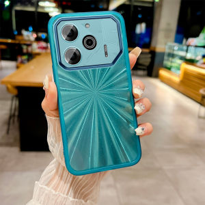 เคสสำหรับ Tecno Pova 6 Pro 2024 5G เคสกรอบซิลิโคลนกันกระแทกเลเซอร์แวววาว Bling Bling นิ่มลายดอกไม้ไฟสำหรับ Pova6 6Pro เคสป้องกันด้านหลัง Pova6Pro