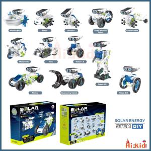 Solar Robot Kit 12 in 1 DIY STEM Toy for Kids 3 Years and Above DIY Self-Contained