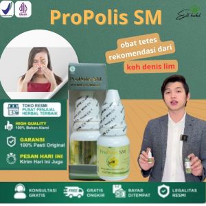 Propolis SM - Obat Polip Hidung Sinusitis Anosmia Alergi Hidung Pilek Menahun Sering Bersin AMAN ORI