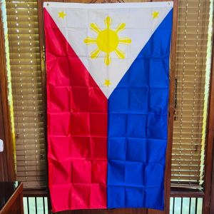 Philippine Flag (Watawat) Fabric/Embroidered 3ft x 5ft
