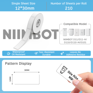 Niimbot D110 Label Printer Wireless Bluetooth Thermal Label Portable Printer for Android / IOS Phone