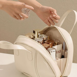 QIYUE Shell Cosmetic Bag Travel Portable Waterproof Makeup Bag Large Capacity Skin Care Product Storage Bag