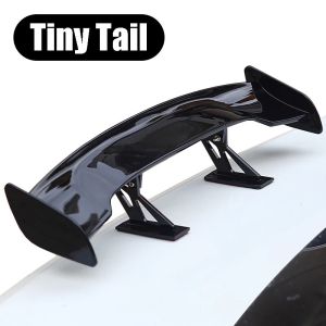 CCWOLF Universal Carbon Fiber Mini Spoiler Car Tail Decoration Rear Trunk Wing ABS Black/ White/ Red Car Tail Decoratio