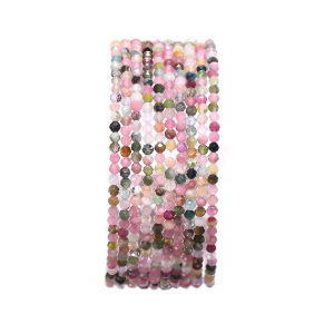 2-2.5mm About 160-170pcs Faceted Natural Stone Beads Pink Quartz Crystal Gem Beads For Jewelry Making Beadwork DIY Bracelet Necklace