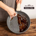 Carote Granite Nonstick Frying Pan Healthy Cooking Wok Periuk Kuali Tak Melekat, Marble Stone Die-Cast Skillet, PFOA Free, All Stove Applied (20/24/28cm,Essential Woody). 