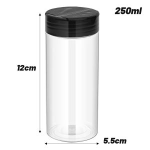 Feelife Transparent Seasoning Jars Reusable Large Empty Spice Condiment Storage Bottles Season Powder Containers Box For Kitchen