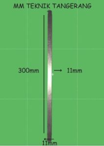 Spi 11 mm 11x11x300 Spie Pengunci Pully Sepi Penahan Puli Pengencang Kunci Pulley