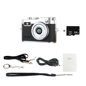 Aitemay กล้องดิจิตอลขนาดกะทัดรัดย้อนยุคมินิ DC26 0.96นิ้ว1080P HD กล้องถ่ายภาพท่องเที่ยวกลางแจ้งแบบพกพากล้องสำหรับเด็กรองรับบัตร TF