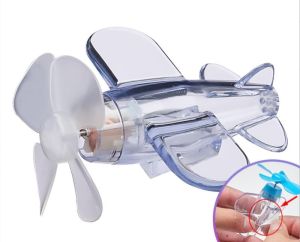 1PCS Motorcycle LED Light Wind Powered Airplane 3Colors Rotatable Little Plane Wind Rotating Power Glowing Mini Plane Wind-powered glowing Ornaments for Electric BikeMotorcycleBike Decoration